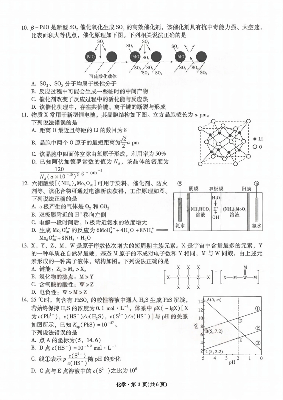 云南省新高考自主命题冲刺金卷（二）化学和答案.pdf