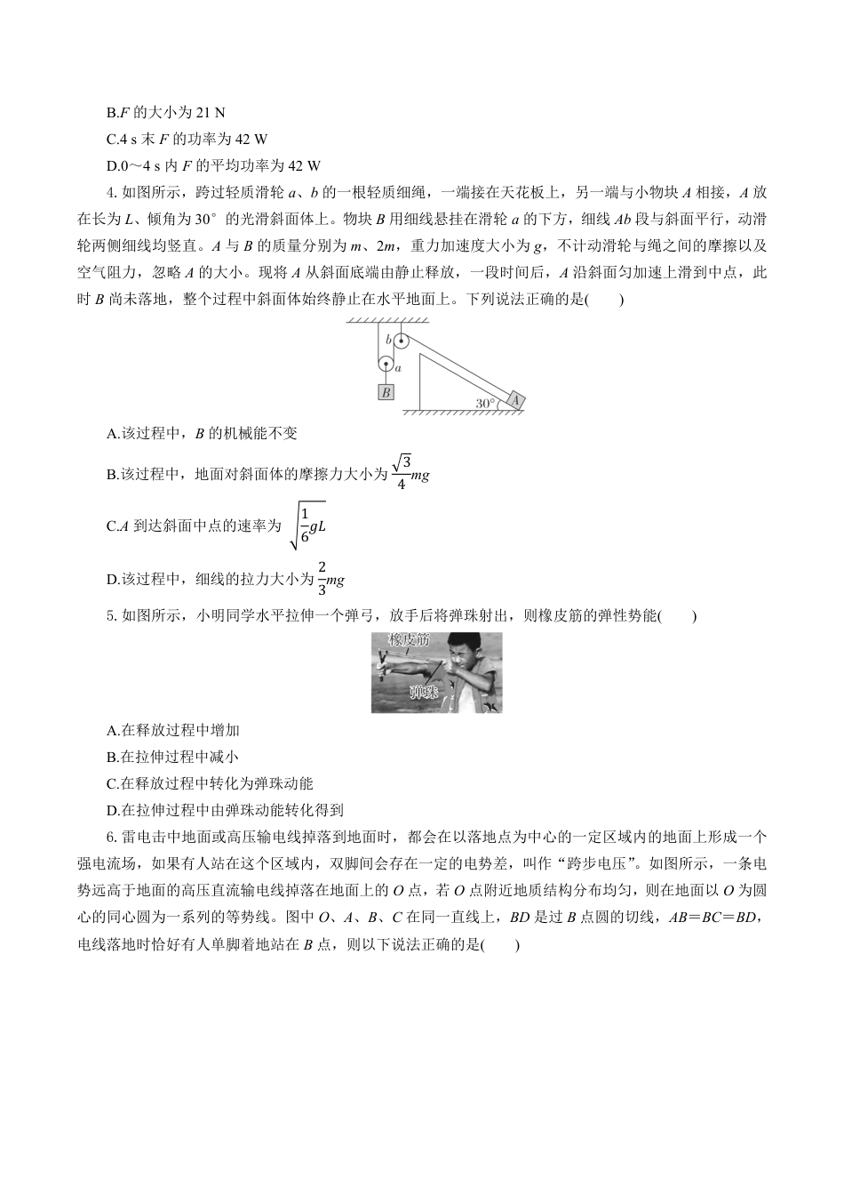 高一物理模拟题   湖北省八校联考2024-2025学年高一下学期6月期末物理试卷（含答案）.pdf