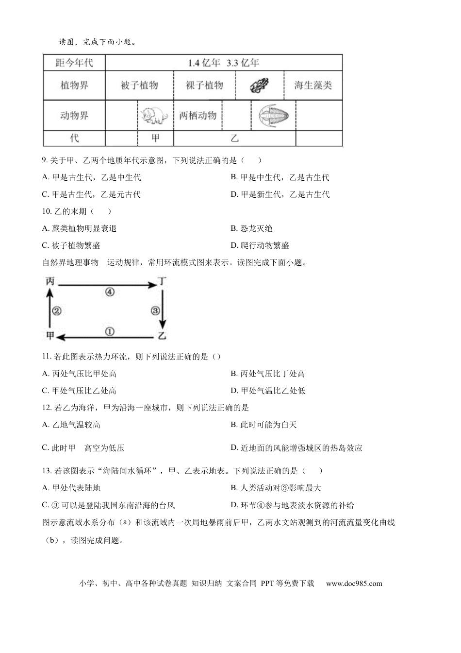 高一物理模拟题   甘肃省兰州第一中学2024-2025学年高一上学期11月期中考试 地理 Word版含解析.docx