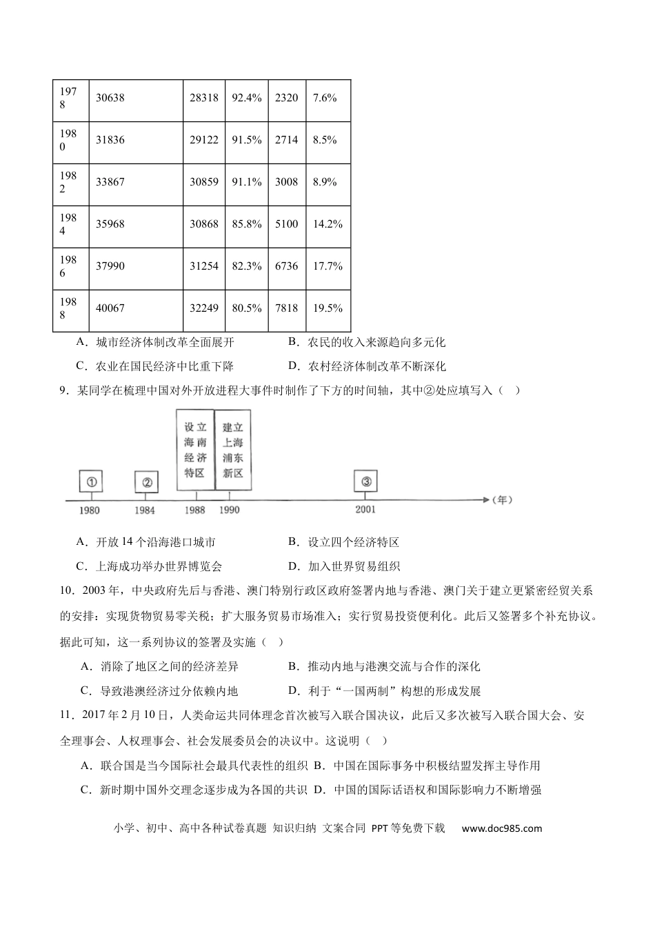 高一物理模拟题   安徽省智学大联考·皖中名校联盟（合肥市第八中学）2024-2025学年高一下学期期中考试 历史 Word版含答案.docx