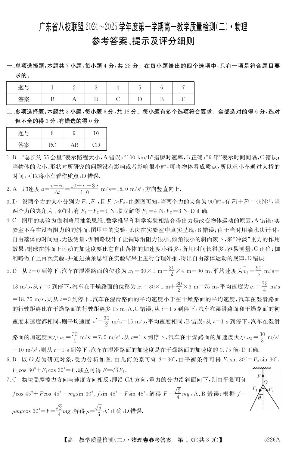 高一物理模拟题   5226A 物理DA.pdf