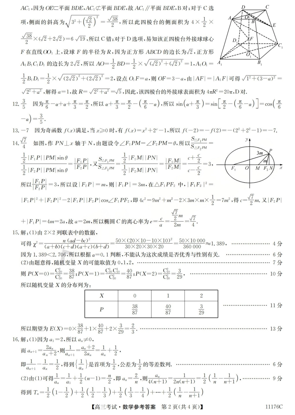 高三数学 模拟题   2025-2026学年高三二模考试 数学答案(1).pdf