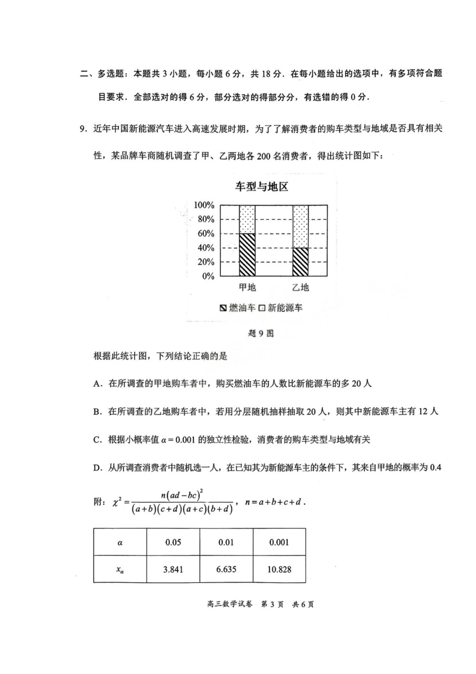 高三数学 模拟题   广东梅州市2026届高三下学期3月总复习质检数学试卷(1).pdf
