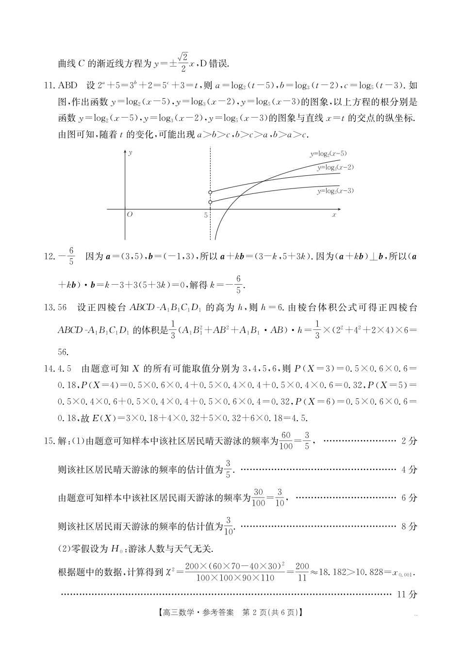 高三数学 模拟题   广西金太阳部分学校 2025-2026 学年上学期开学考-数学答案(1).pdf