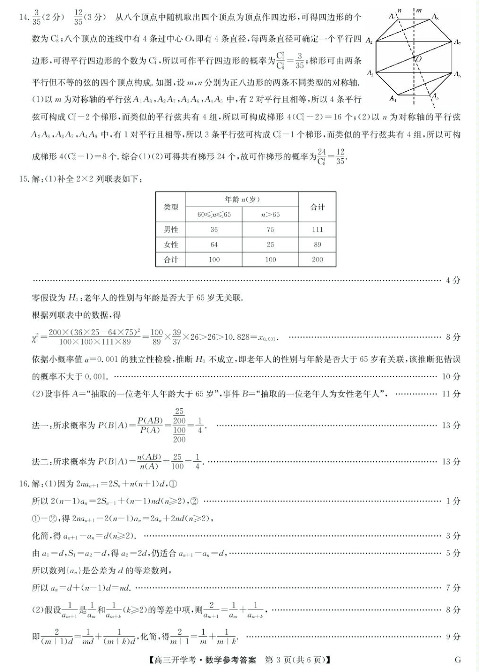 高三数学 模拟题   河南九师联盟2025届高三下学期2月开学考试数学答案-2月开学考(1).pdf