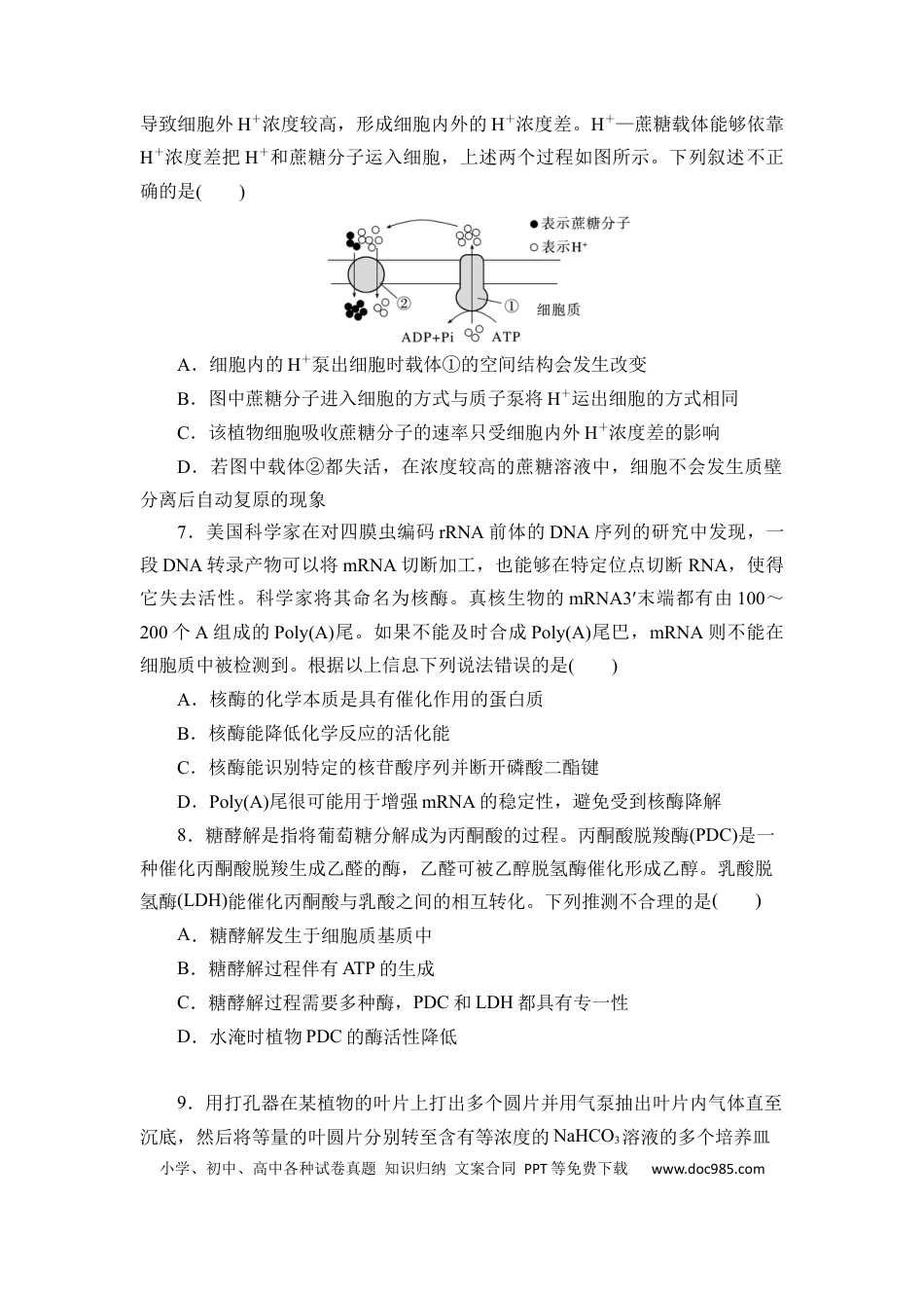 高三数学 模拟题   黑龙江省实验中学2024-2025学年高三上学期第二次月考生物试卷(1).docx