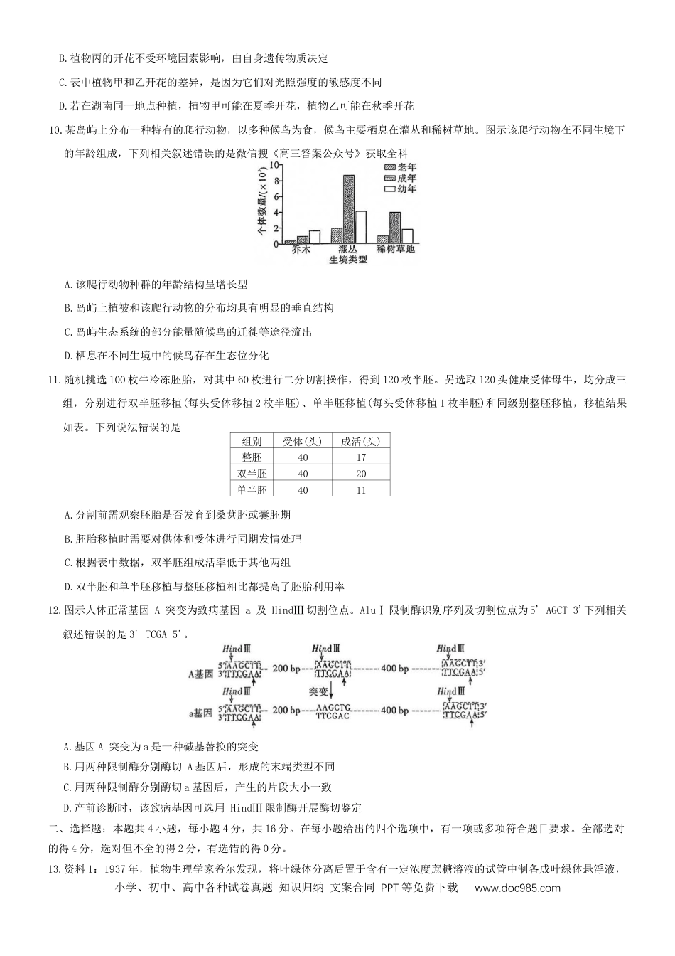 高三数学 模拟题   湖南省长郡二十校联盟2025-2026年高三上12月月月考生物试卷（含解析）.docx