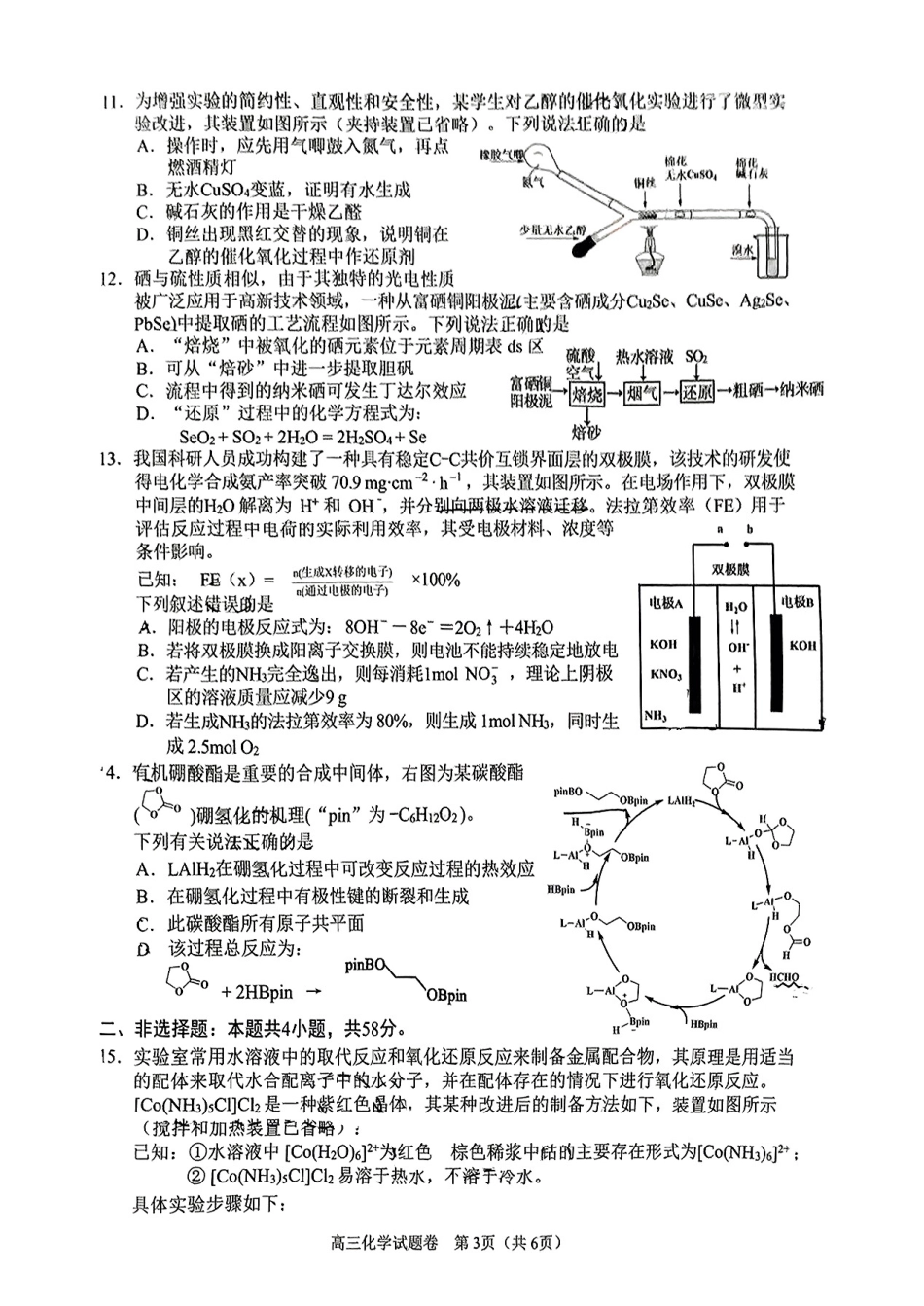 2024-2025学年上学期 湖南省益阳市高三化学期末(试题卷)(1).pdf