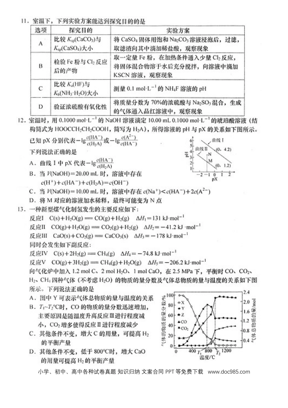 2024届江苏省南通市高三下学期高考适应性考试(三)化学试题(1).docx