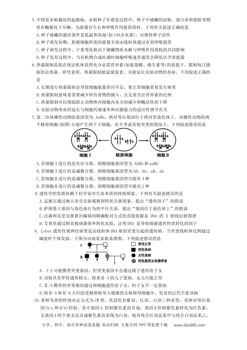 安徽省鼎尖名校2025-2026学年高三上学期第六届逐梦星辰联考生物试卷（含答案）(2).docx