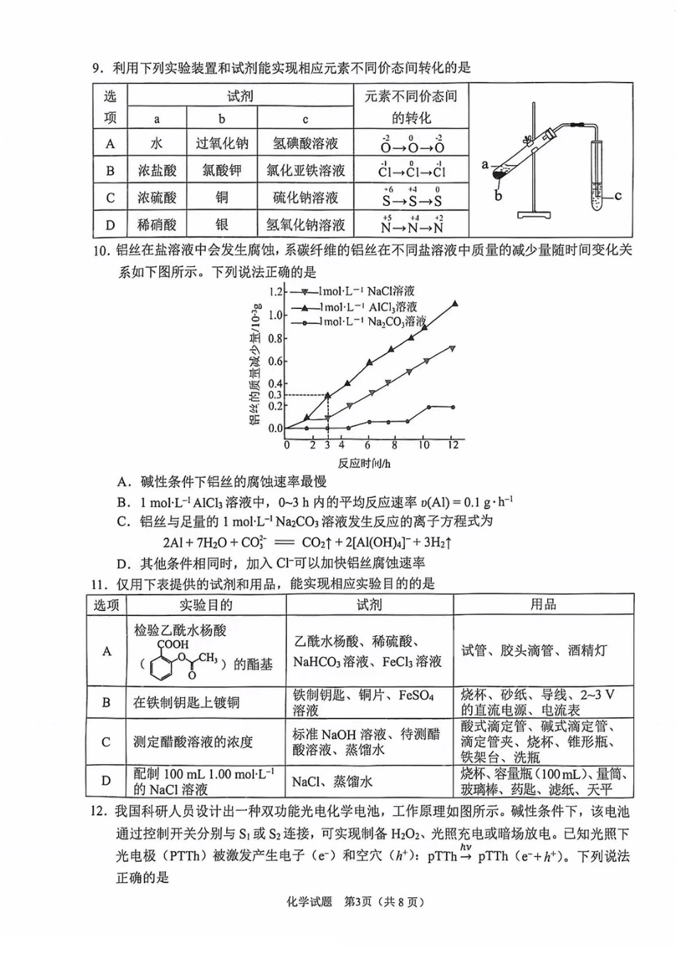 安徽省合肥市2026届高三下学期第二次教学质量检测化学卷及答案(1).pdf