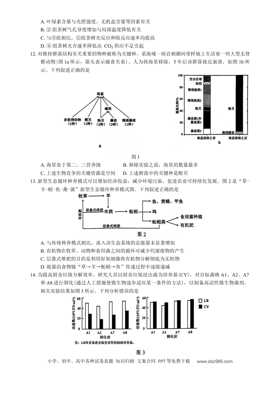 广东省佛山市2024-2025学年普通高中教学质量检测(二)高三生物学试题（含解析）(1).docx