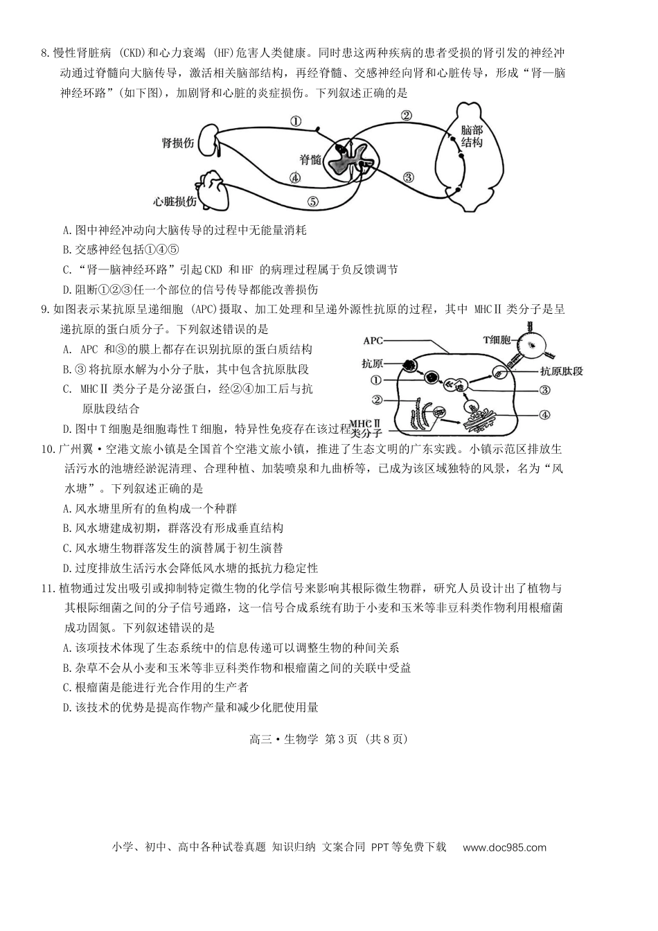 广东省肇庆市2025届高中毕业班第二次模拟考试生物学试题（含答案）(1).docx