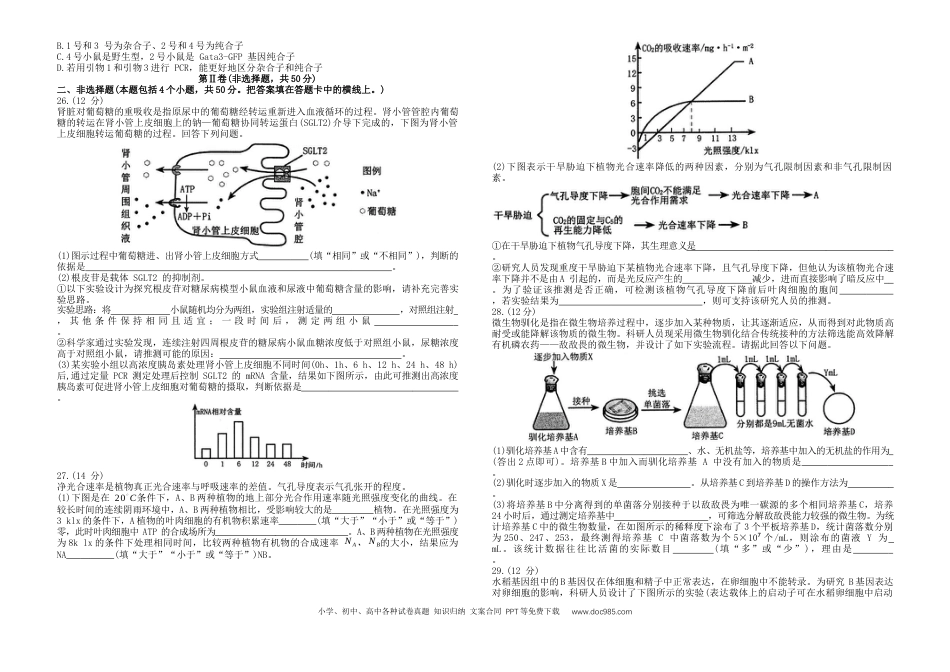 河南省郑州市2024-2025学年高二下学期期末生物试题.docx
