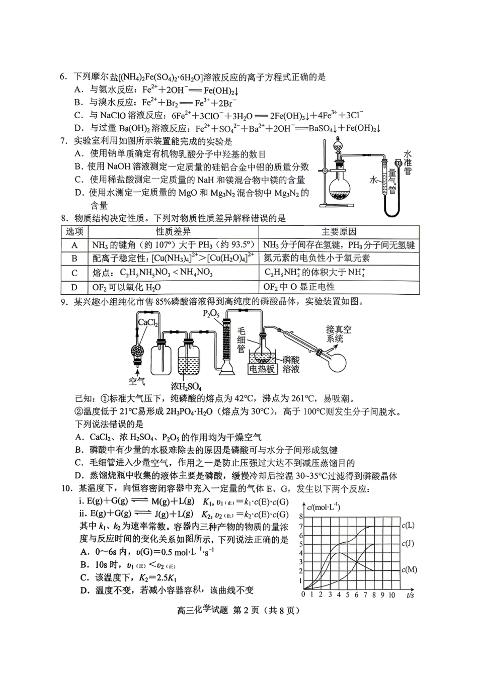 菏泽市2026年高三二模考试 化学(1).pdf