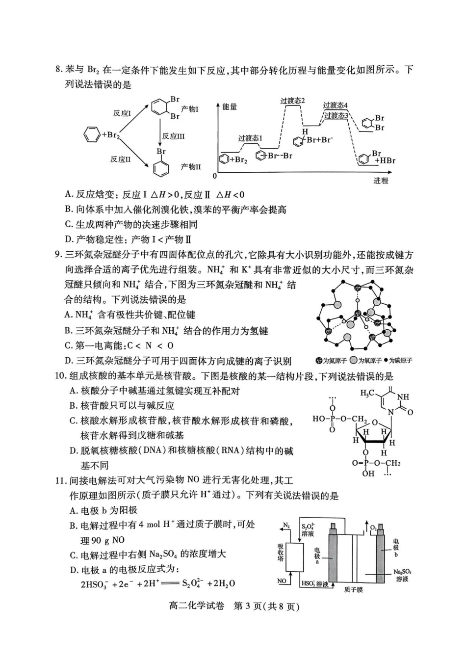 湖北省荆州市2024-2025学年高二下学期7月期末质量检测化学试题（含答案）(1).pdf