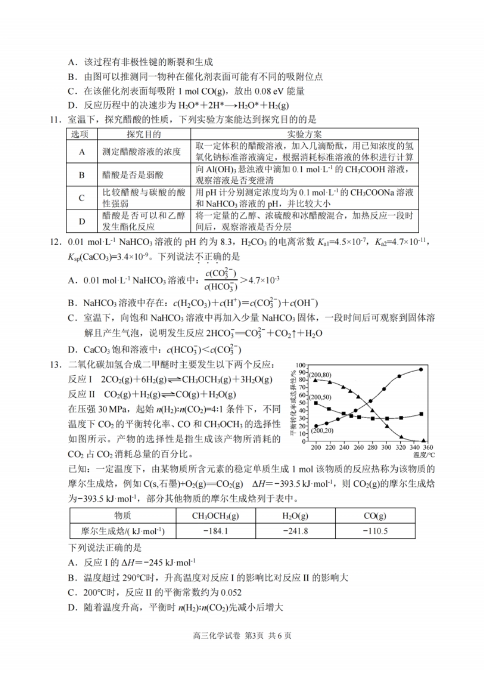 化学试题：江苏省苏州中学、海门中学、姜堰中学、淮阴中学等四校2024-2025学年高三下学期2月联考(1).pdf