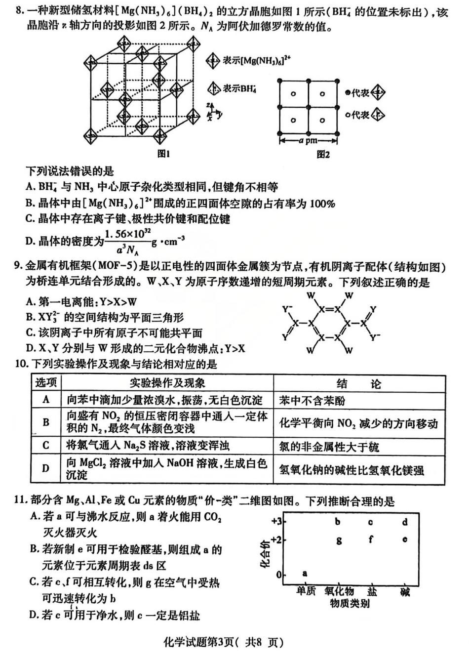 化学试题_临汾2026年高三年级质量监控第一次模拟试题及答案(1).pdf