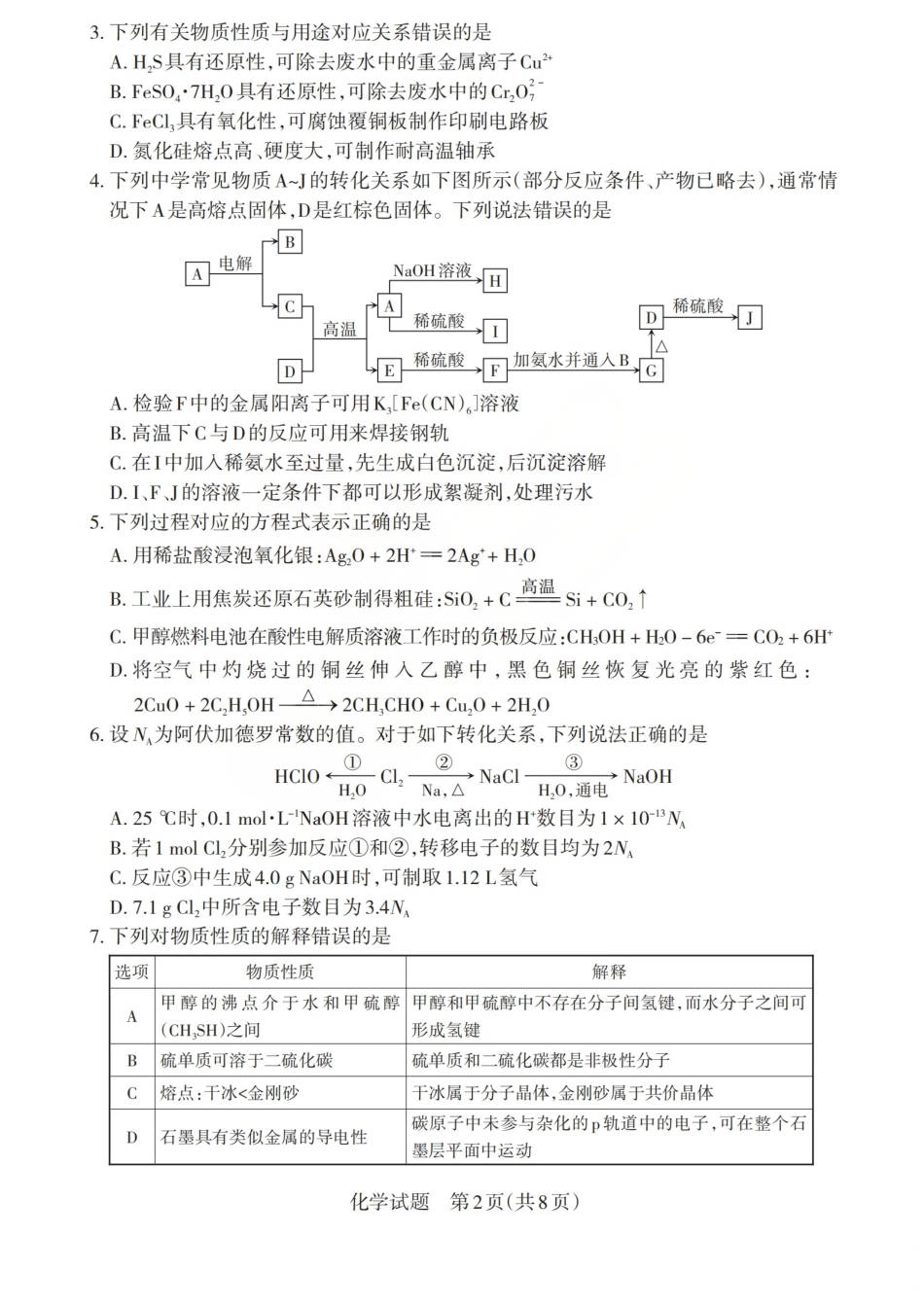 化学试题-山西省2026届高三年级第二次模拟考试(1).pdf