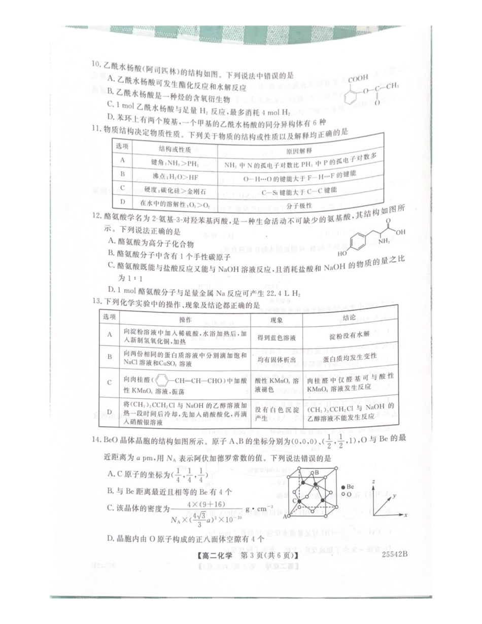 吉林省白山市五校2024-2025学年高二下学期期末联考化学试卷（含答案）(1).pdf