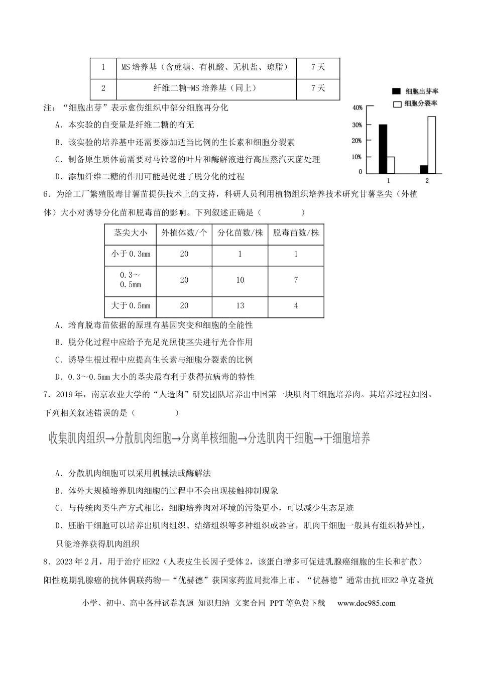 吉林省梅河口市第五中学2023--2024学年度下高二生物月考题(2).docx