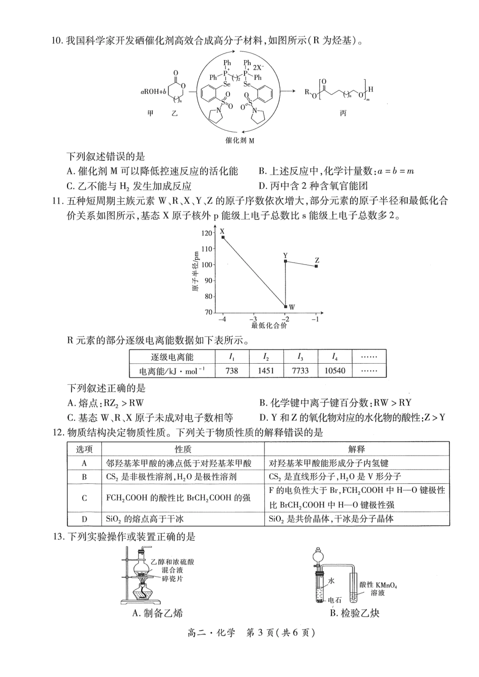 江西省智慧上进稳派联考2023-2024学年高二下学期期末调研测试 化学试题.pdf