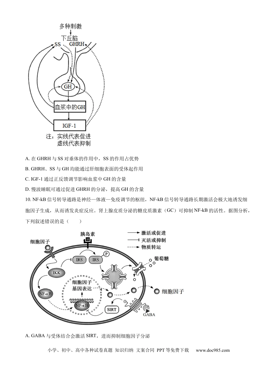精品解析：江西省吉安市七校联考2025-2026学年高三上学期10月月考生物试题（原卷版）.docx