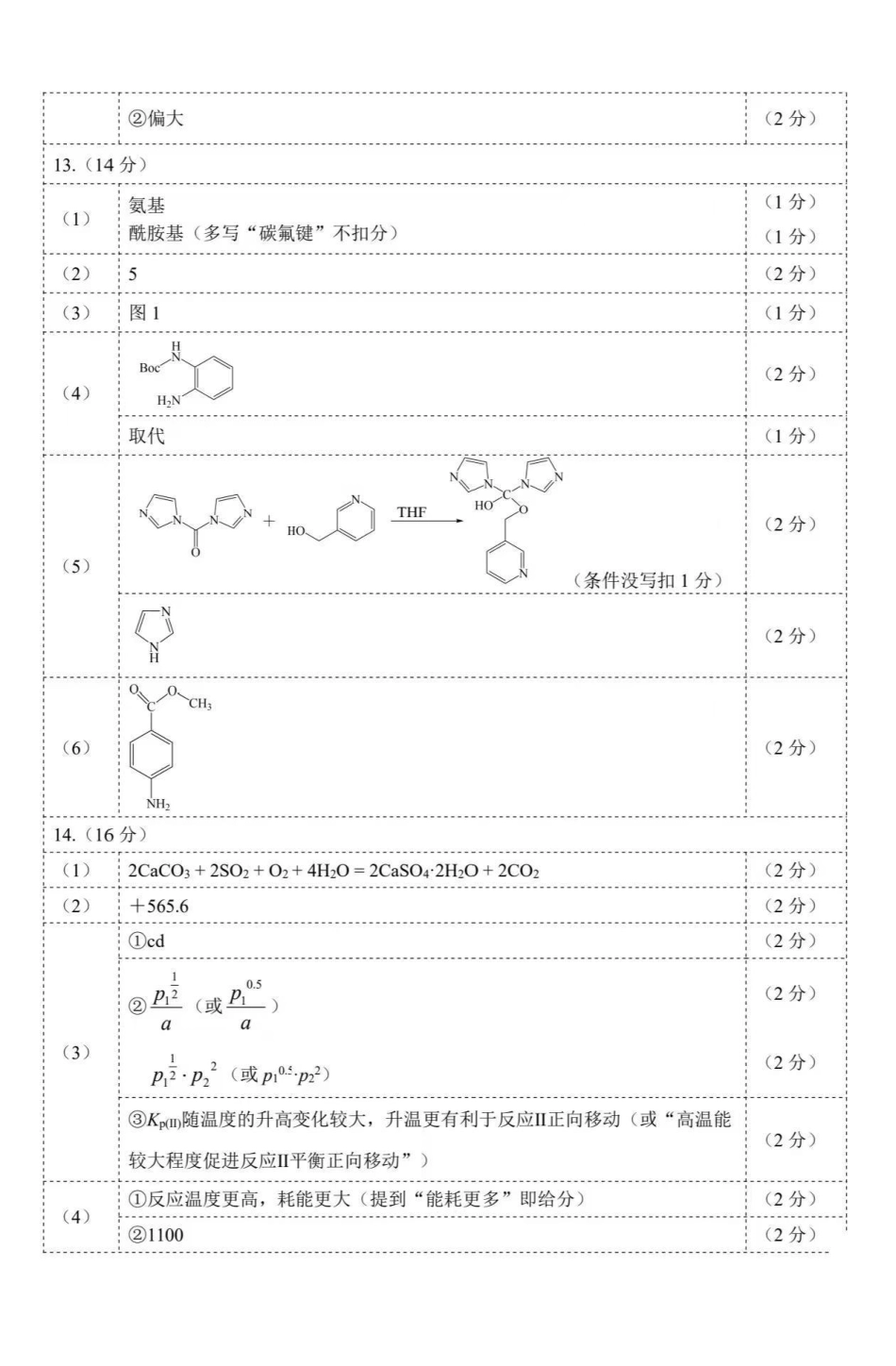 泉州市2026届高中毕业班适应性练习题库 化学答案(1).pdf