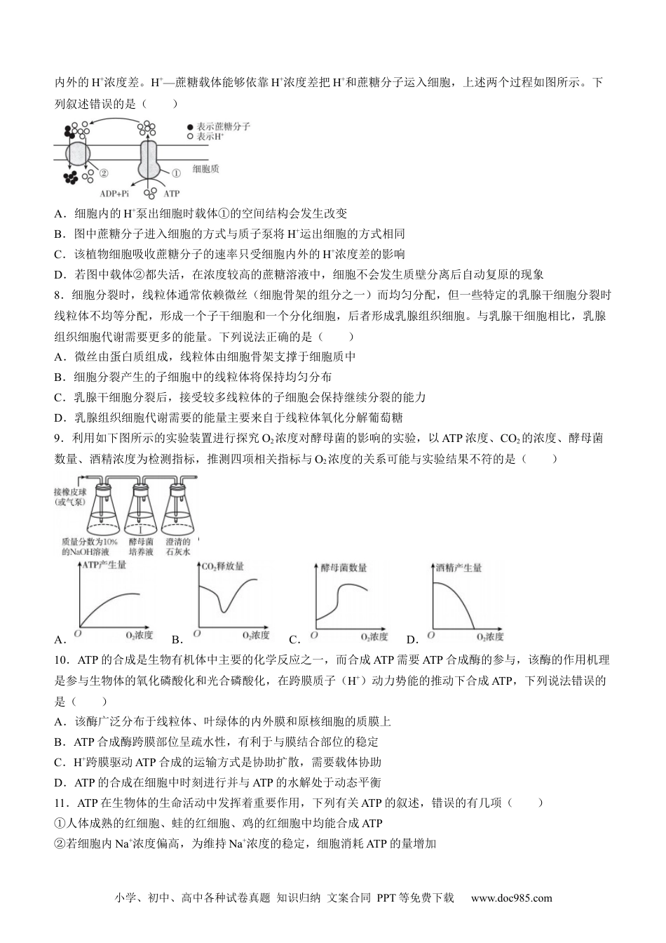 山东省淄博市张店区淄博实验中学2023-2024学年高二下学期6月月考生物试题（含答案）(1).docx