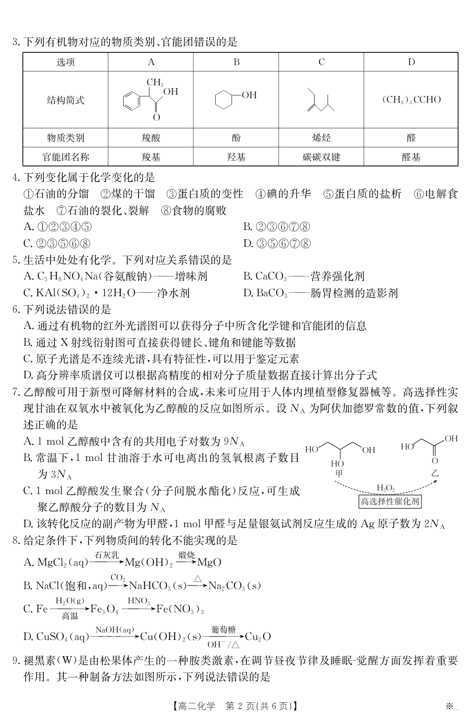 山西省2024-2025学年高二下学期期末考试 化学(1).pdf
