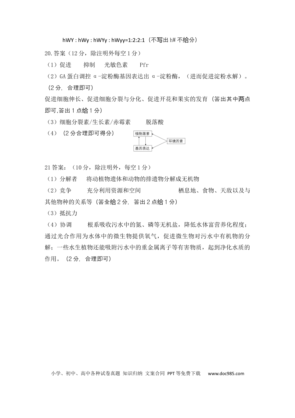 山西省吕梁市2025届高三上学期1月期末调研考试生物答案(1).docx