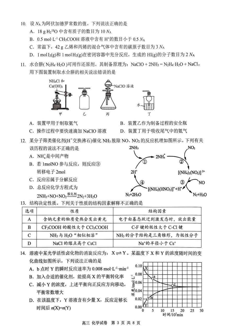深圳市罗湖区2025-2026学年高三第一学期开学质量检测化学(1).pdf