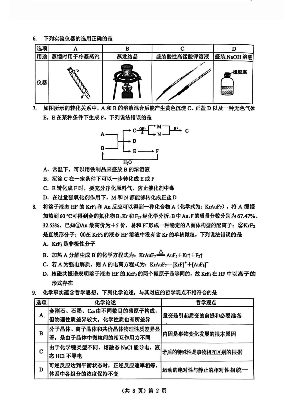 新八校2025-2026学年高三下学期开学考试 化学(1).pdf